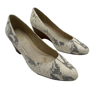 Cole Haan Faux Snake Skin Wedges Women's 7.5